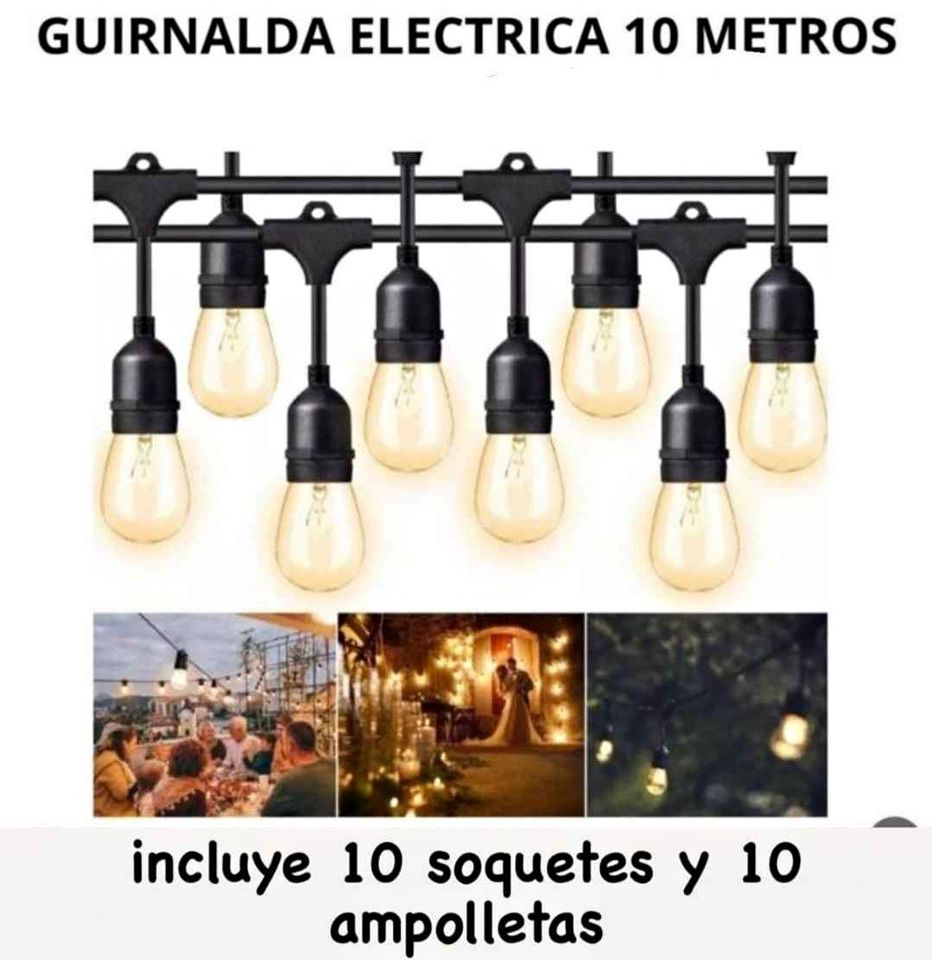 guirnalda electrica 10 metros decoracion